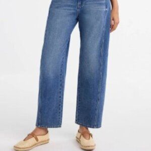 Free Assembly Women's Mid Rise Barrel Leg Jean